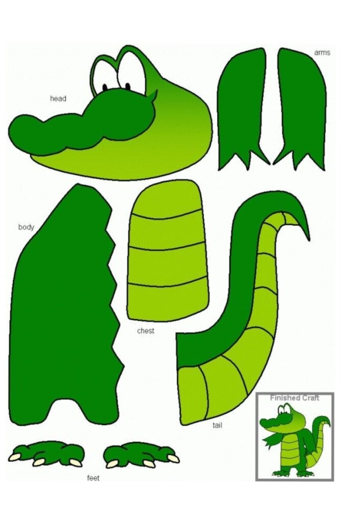 Printable Crocodile Craft Template