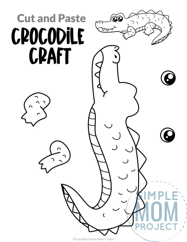 Printable Crocodile Craft Template Printable Word Searches