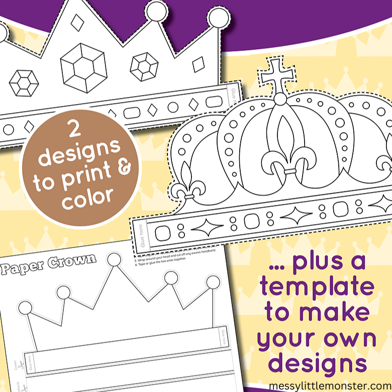 Printable Crown Template Make Your Own Paper Crown Craft Fit For A 