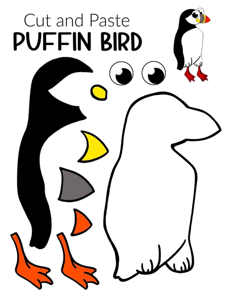 Printable Cut And Paste Arctic Animal Craft Bundle