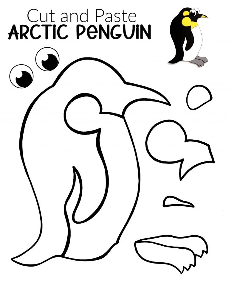 Printable Cut And Paste Arctic Animal Craft Bundle