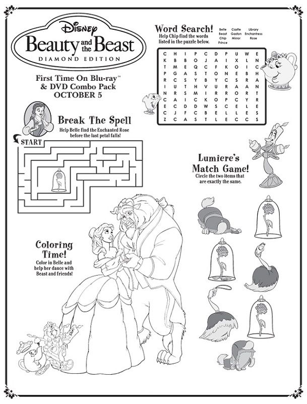 Printable Disney Puzzle Game Activity Sheets Learning Printable 