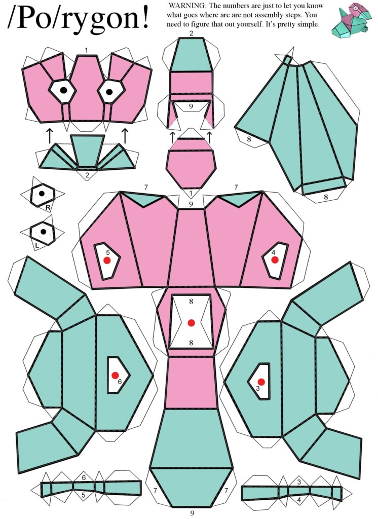 Printable Easy Pokemon Papercraft Printable Papercrafts Printable 