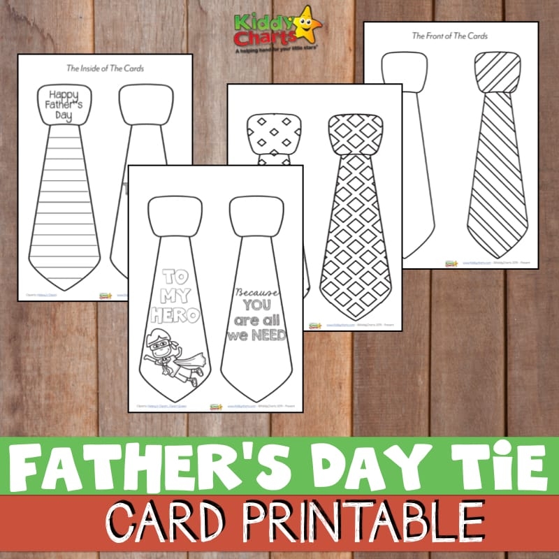 Printable Father 39 s Day Tie Card KiddyCharts Printables