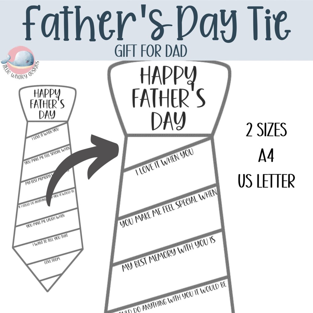 Printable Father 39 s Day Tie Craft