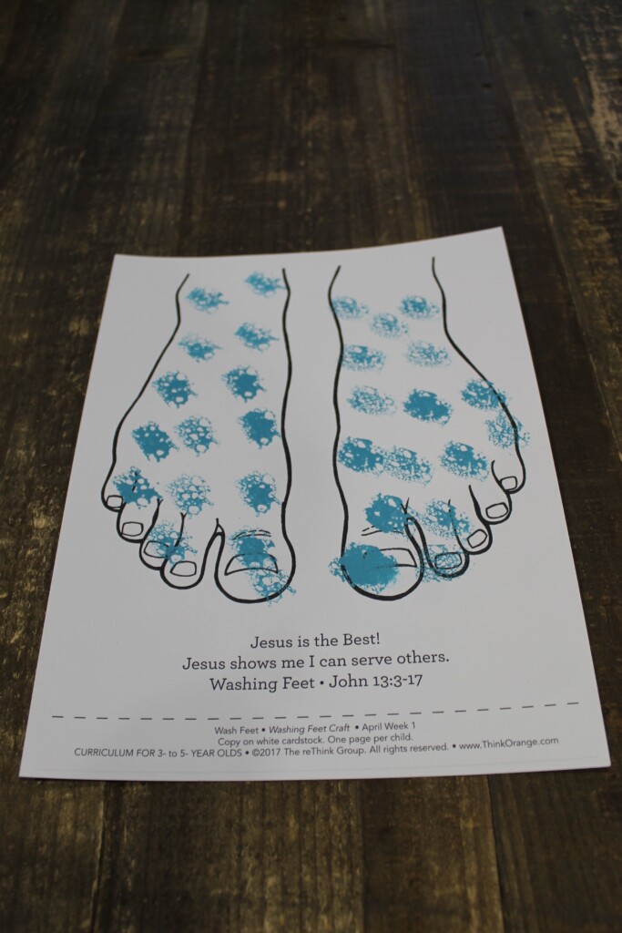 Printable Foot Washing Craft