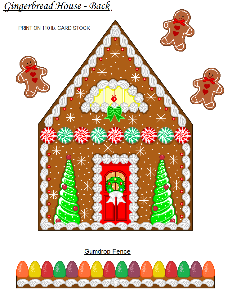 Printable Gingerbread House Craft Printable Calendars AT A GLANCE