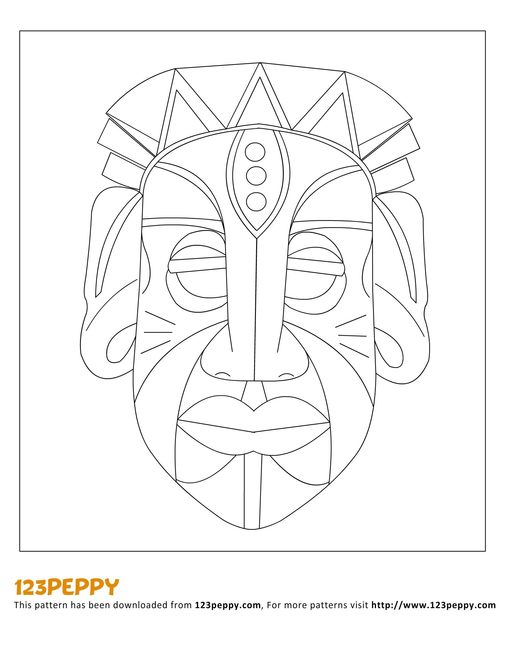 Printable How To Make Pattern How To Make An African Mask African