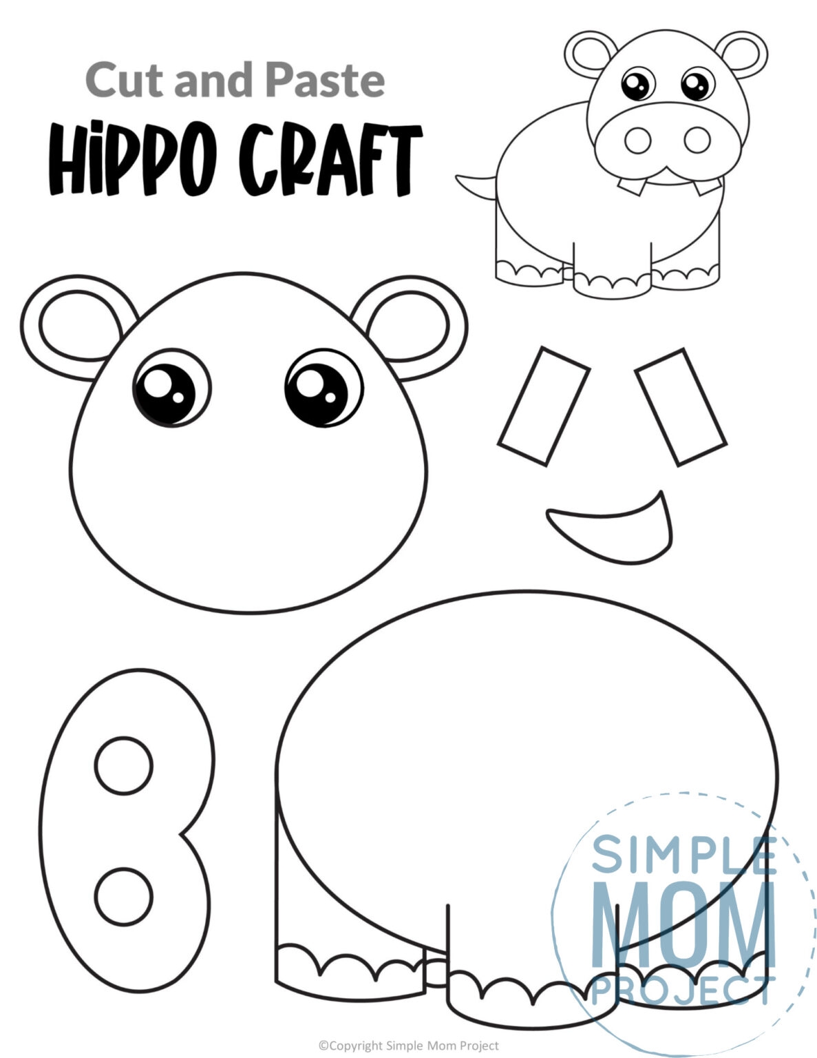 Printable Jungle Safari Animal Craft Templates Simple Mom Project