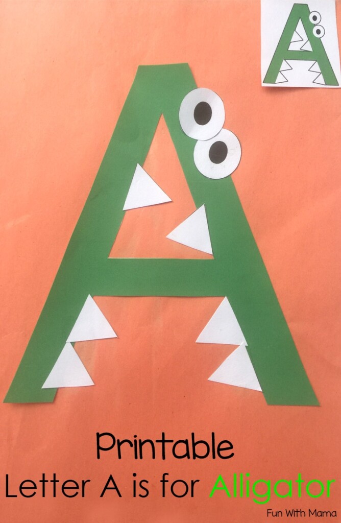 Printable Letter A Crafts A Is For Alligator