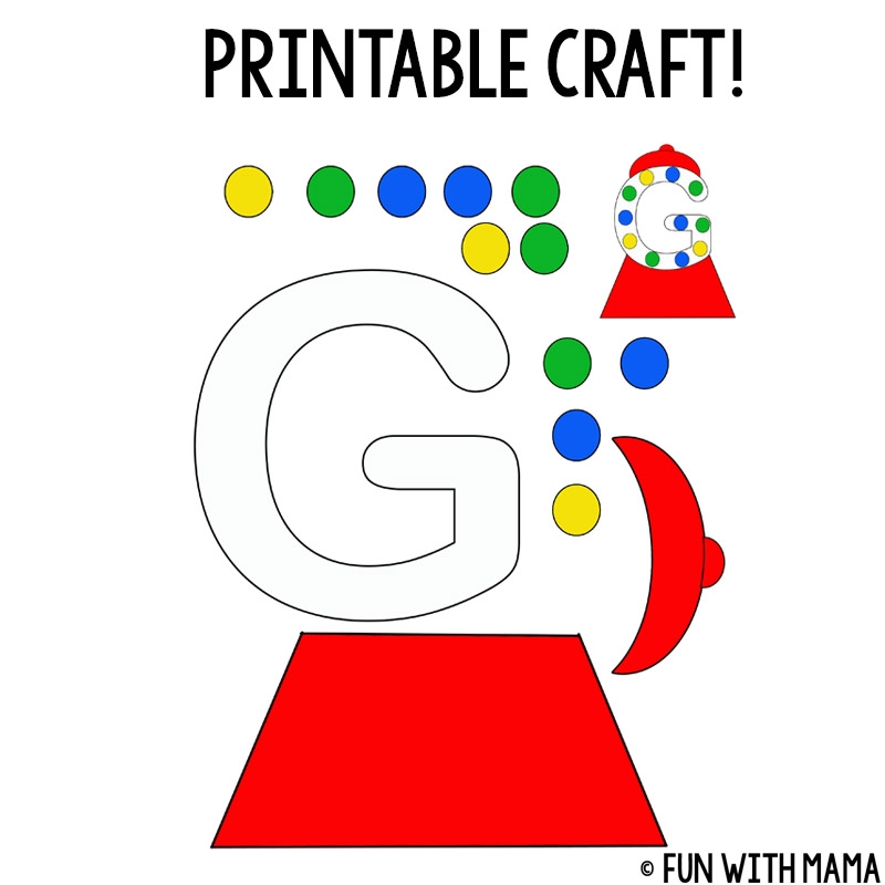 Printable Letter G Craft Template