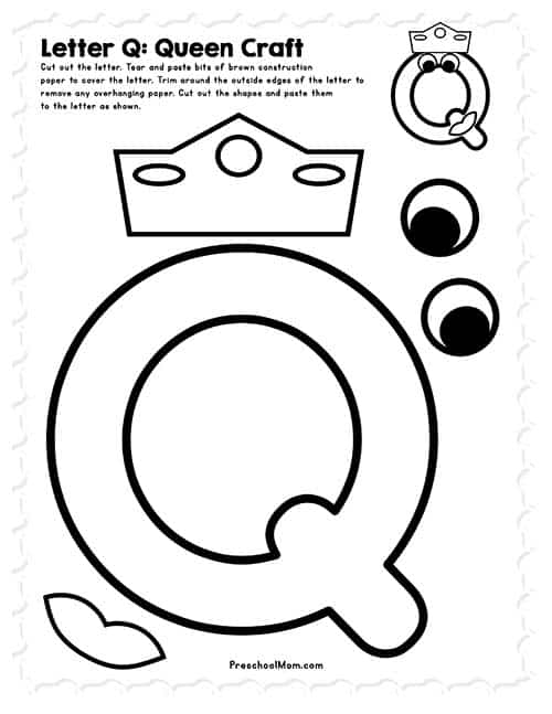 Printable Letter Q Craft Printable Word Searches