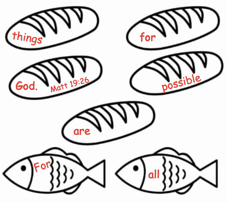Printable Loaves And Fishes Craft Activity Printable Word Searches