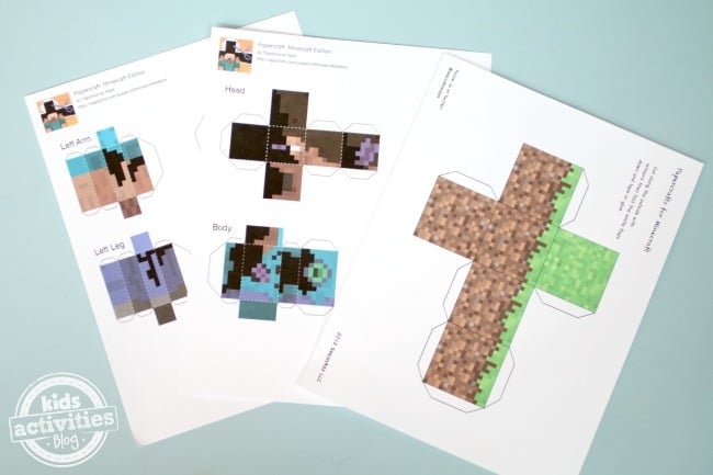 Printable Minecraft 3D Paper Crafts For Kids Kids Activities Blog