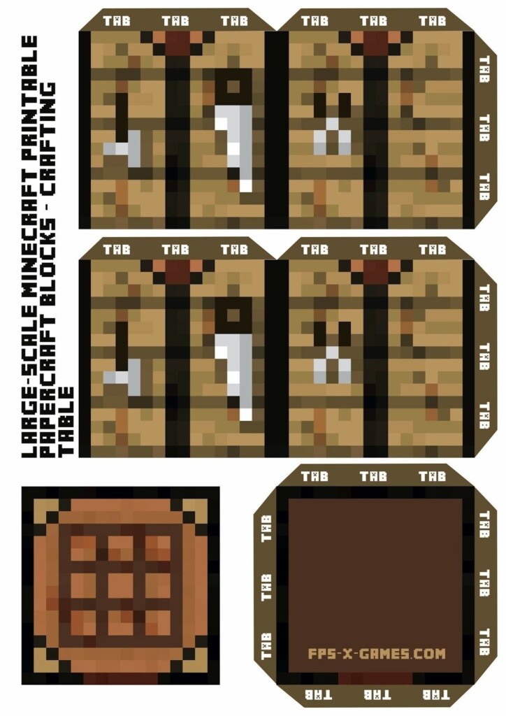 Printable Minecraft Blocks Papercraft Printable Papercrafts 