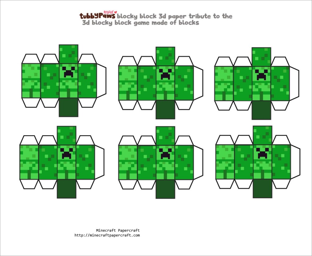 Printable Minecraft Papercraft Models Printable Papercrafts 
