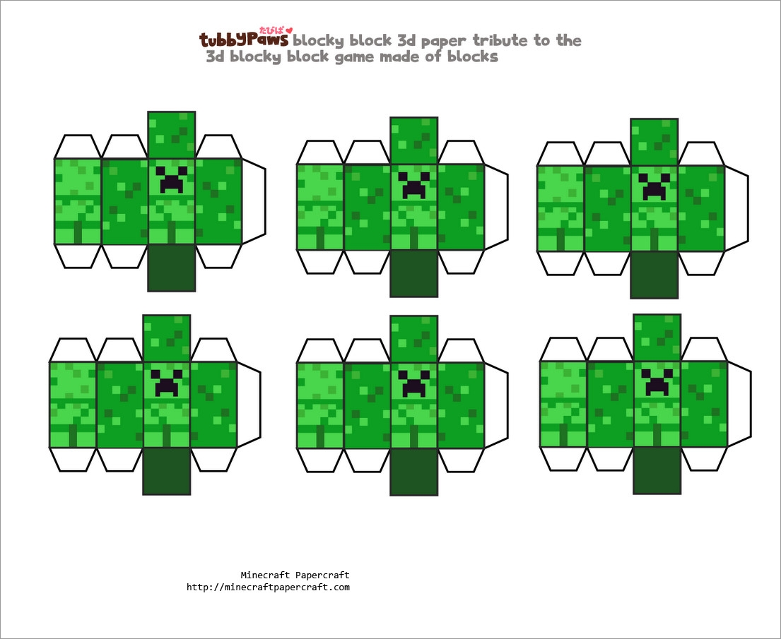 Printable Minecraft Papercraft Models Printable Papercrafts