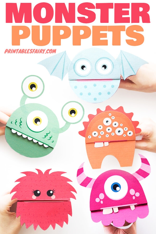 Printable Monster Puppets The Printables Fairy