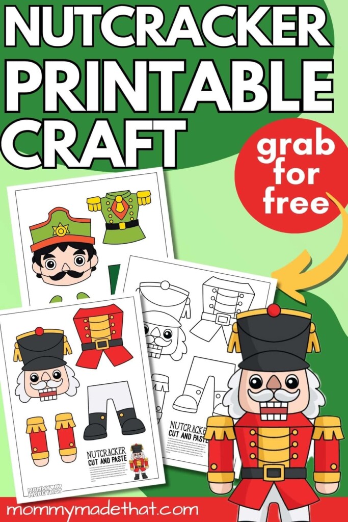 Printable Nut Cracker Cut Paste Craft