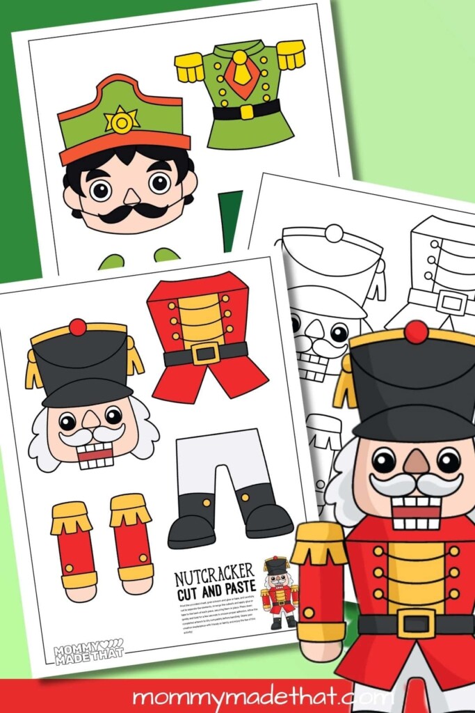 Printable Nut Cracker Cut Paste Craft