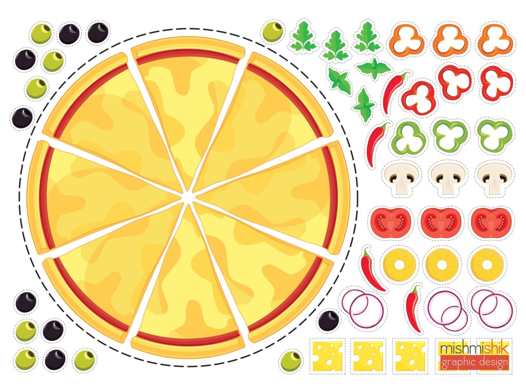 Printable Pizza Craft Template