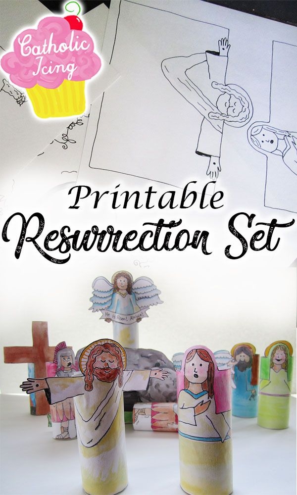 Printable Resurrection Set Religious Easter Craft For Kids Artofit