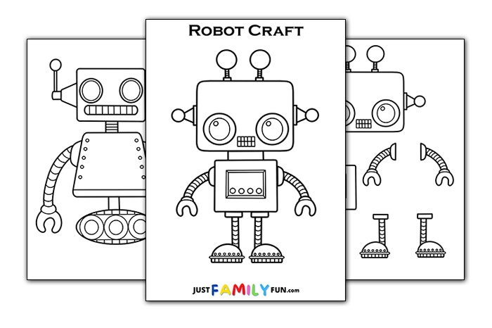 Printable Robot Craft Templates
