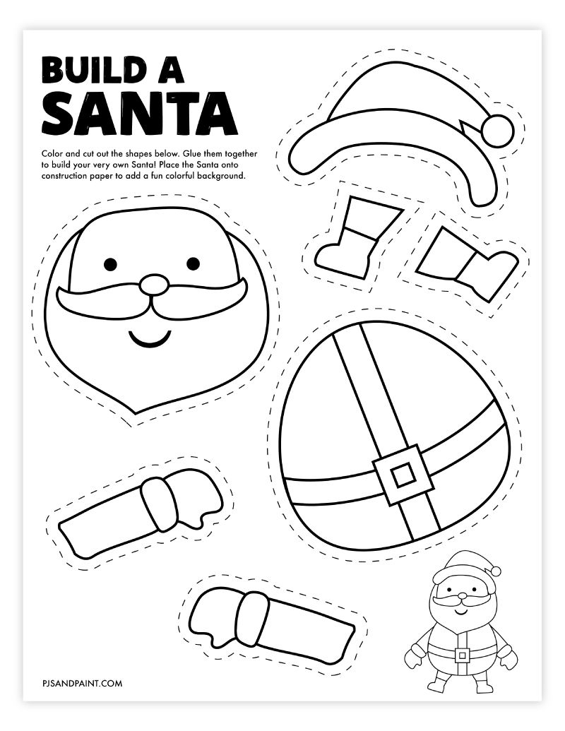 Printable Santa Claus Craft Printable Free Templates