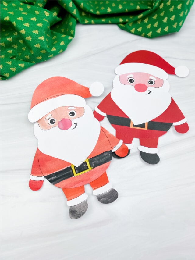 Printable Santa Craft For Kids Free Template Story Simple Everyday Mom