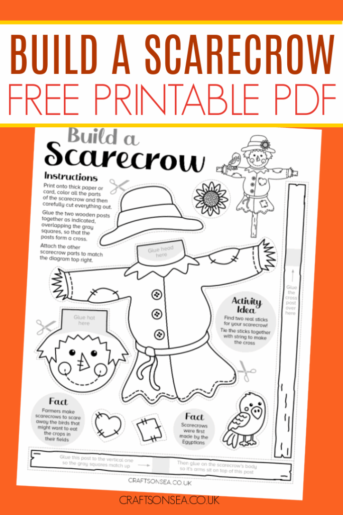 Printable Scarecrow Craft Template Download Free Printable