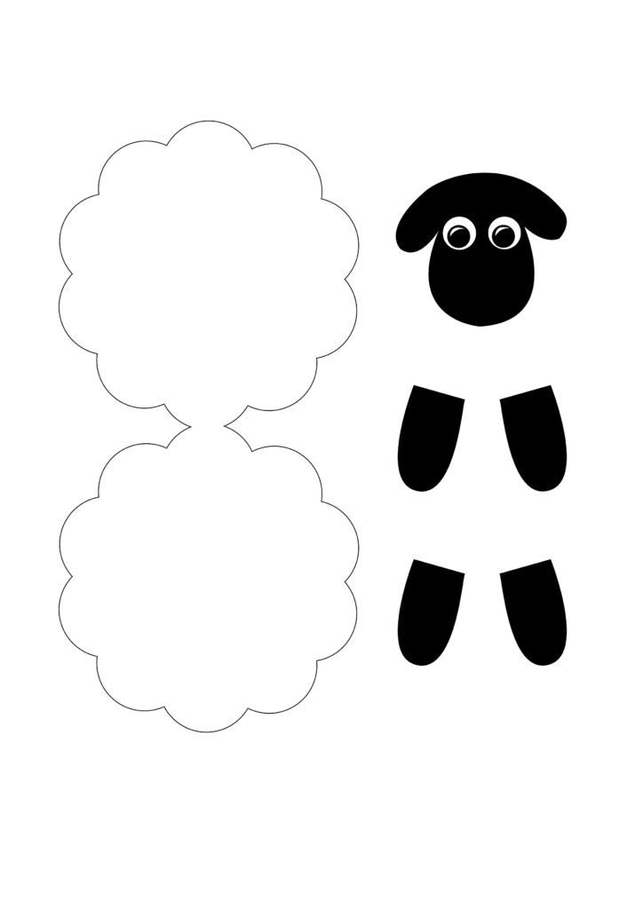 Printable Sheep Craft Template Printable Word Searches