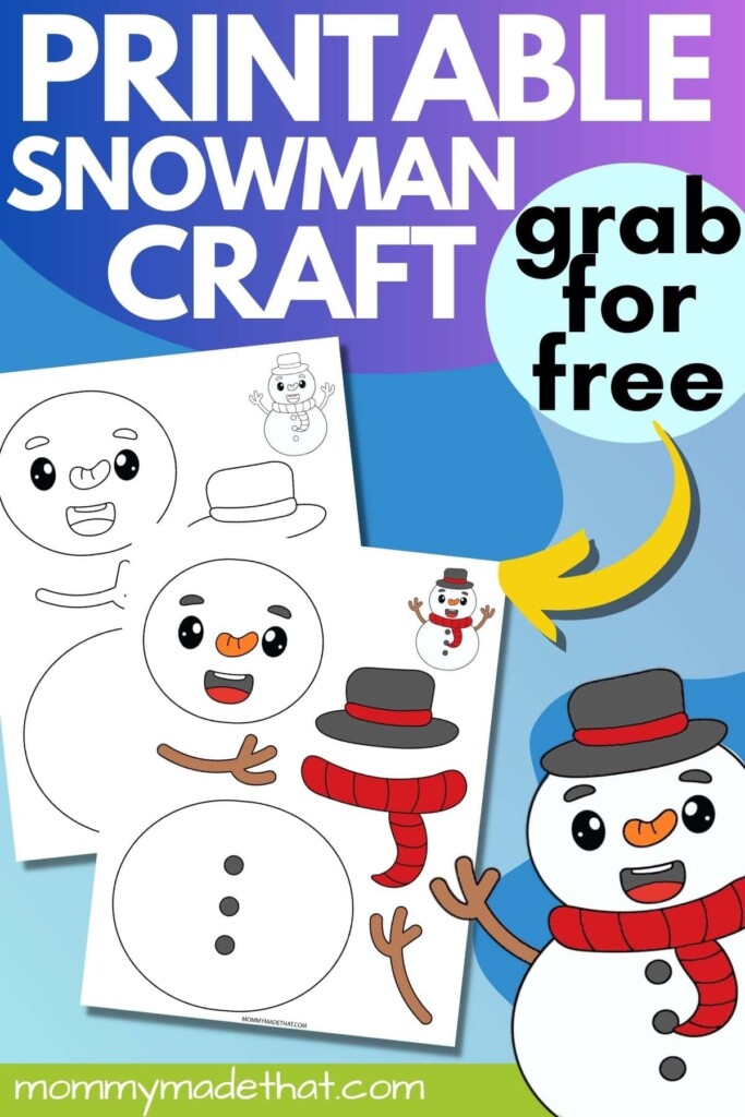 Printable Snowman Craft With Free Template 