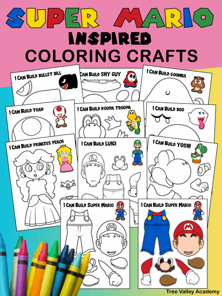 Printable Super Mario Craft Templates
