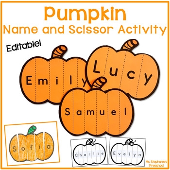 Pumpkin Name Craft Activity Editable By Ms Stephanie 39 s Preschool