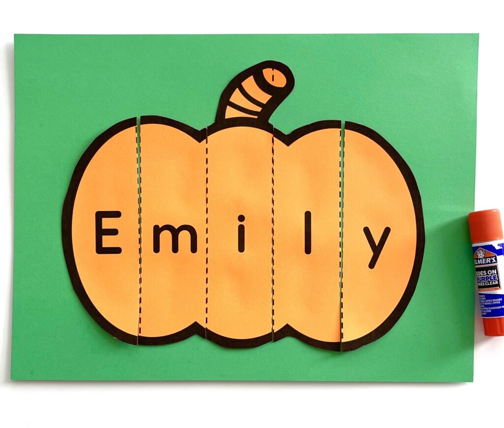 Pumpkin Name Craft Activity Ms Stephanie 39 s Preschool