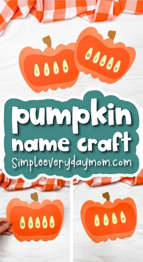 Pumpkin Name Craft For Kids Free Template 