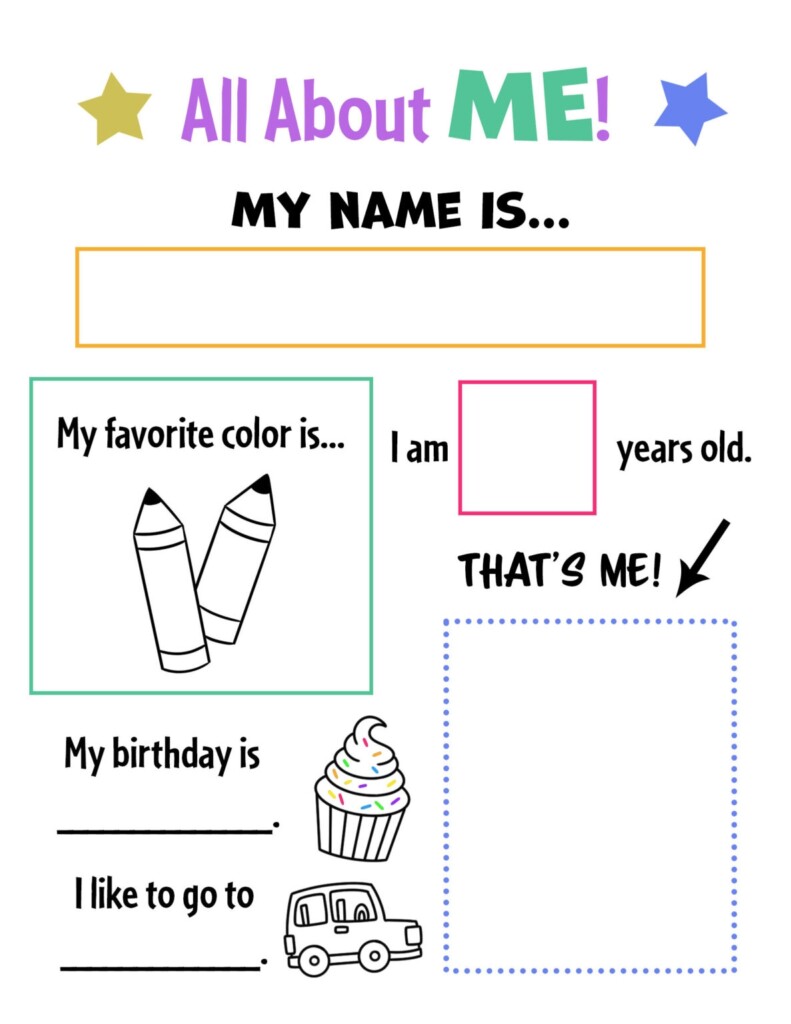  quot All About ME quot Free Printable Preschool Activities The Hollydog Blog
