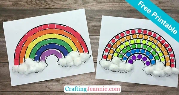 Rainbow Craft Free Template Crafting Jeannie