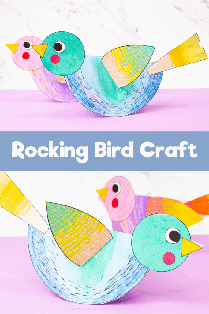 Rocking Paper Bird Craft Arty Crafty Kids