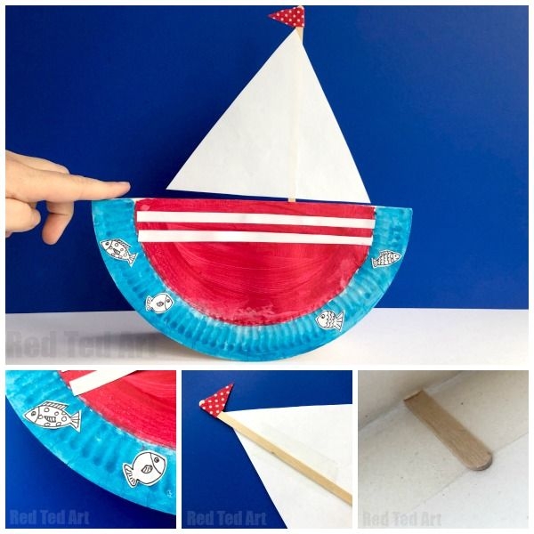 Rocking Paper Plate Boats These Paper Plate Ships Are Quick And Easy 