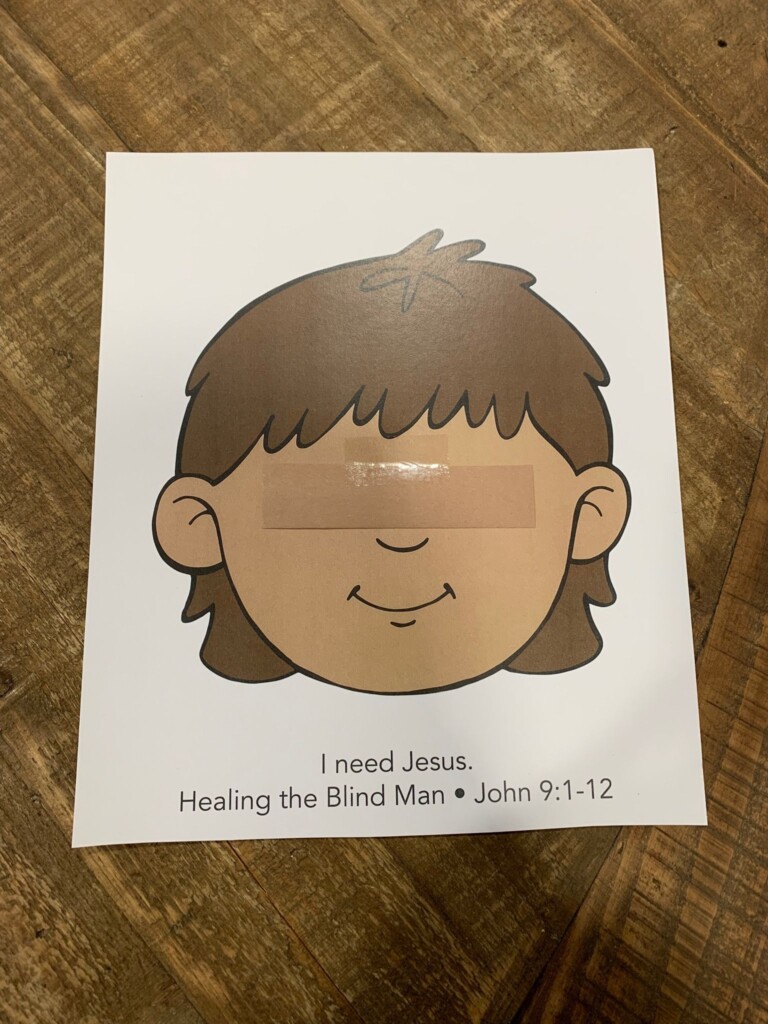 Sample Craft For quot Blind Man Craft quot 2s Week 3 Sunday School Crafts 