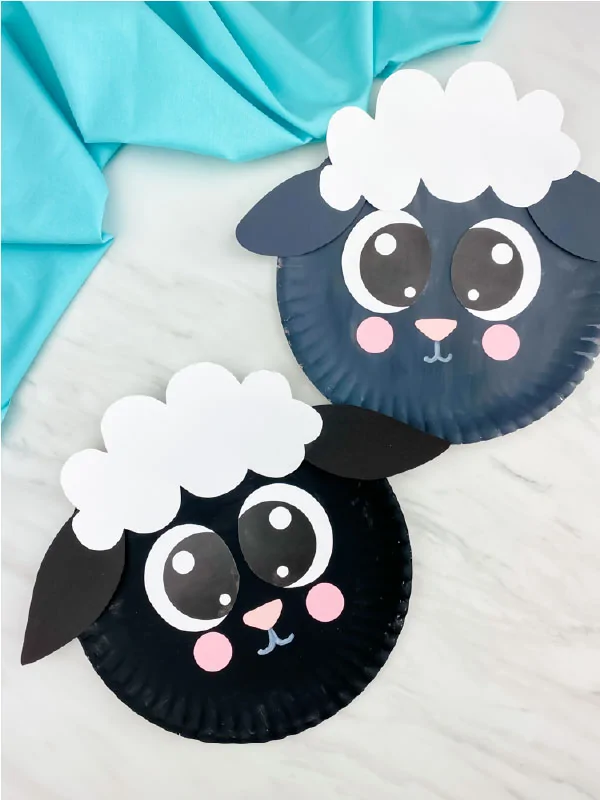 Sheep Paper Plate Craft Free Template Easy Easter Crafts Lamb 