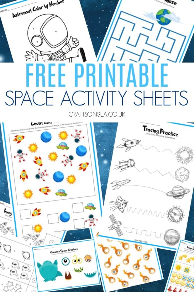 Space Activity Sheets FREE Printables Space Activities Space Theme 
