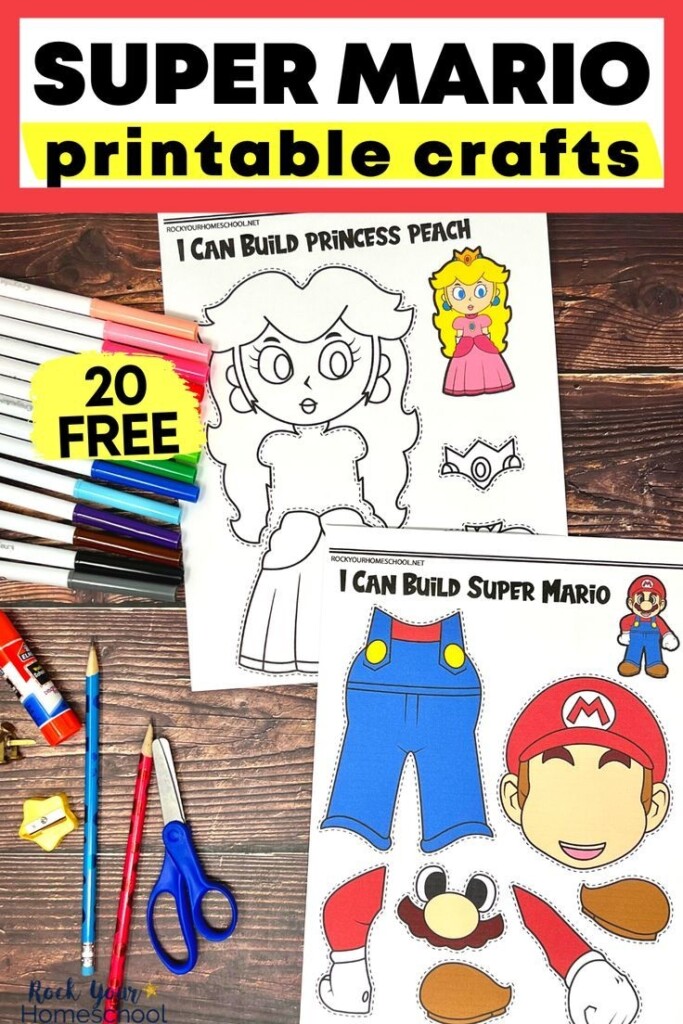 Super Mario Crafts For Kids How To Make And Enjoy 20 Free Rock Your 