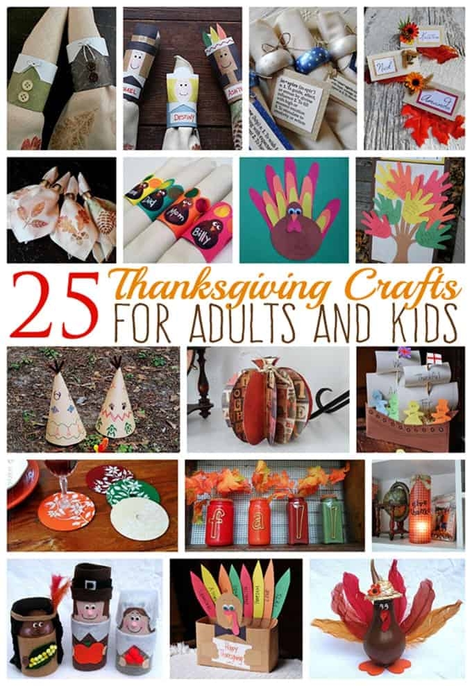 Thanksgiving Crafts A Compilation Of 25 Adults And Kids Crafts