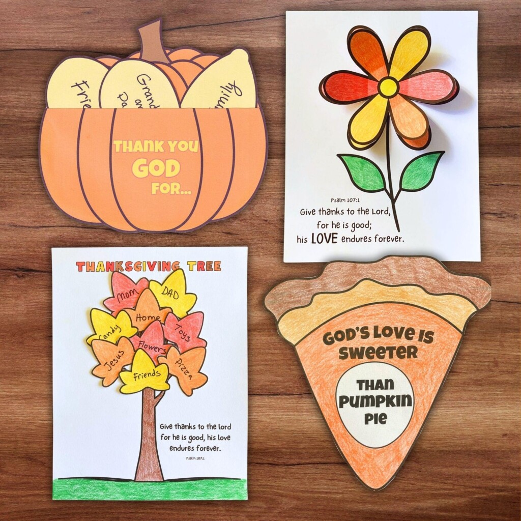 Thanksgiving Fall Bible Craft Bundle Kids Sunday School Homeschool 