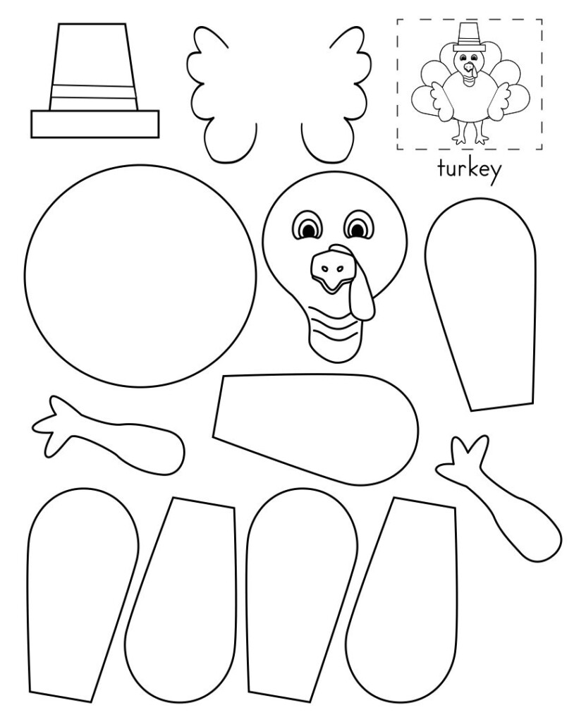 Thanksgiving Turkey Cutouts 12 Free PDF Printables Printablee