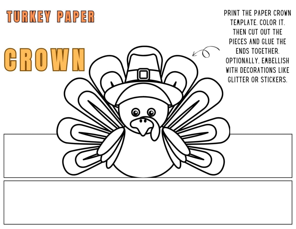 Thanksgiving Turkey Headband Craft Printable For Kids In The Playroom