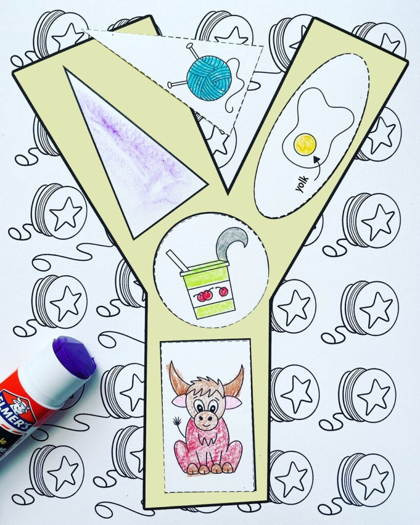 The Letter Y Craft For Preschool with Free Printable Cutouts The 
