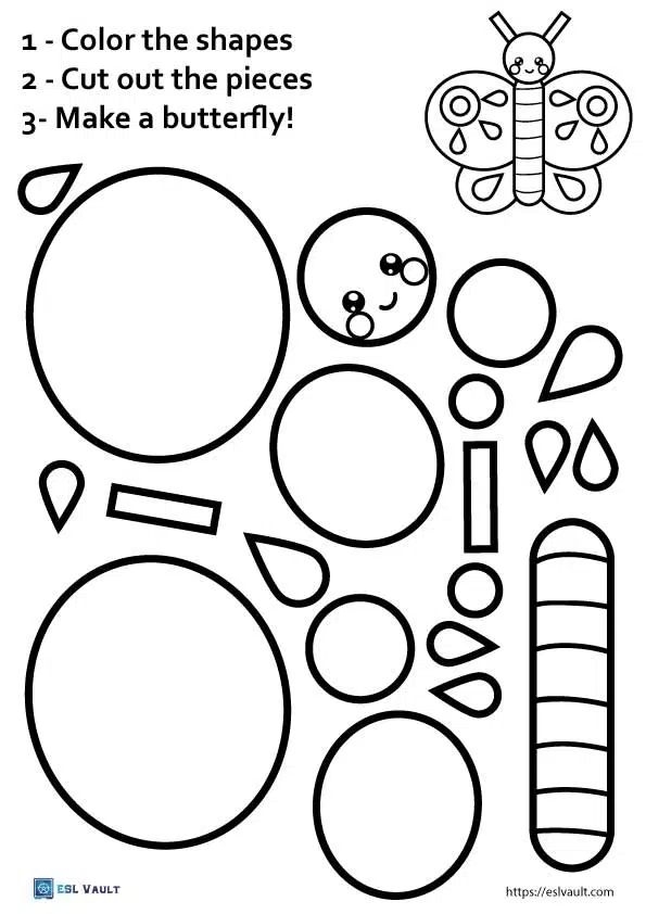 The Printable Paper Cut Out To Make A Butterfly And Other Items For 